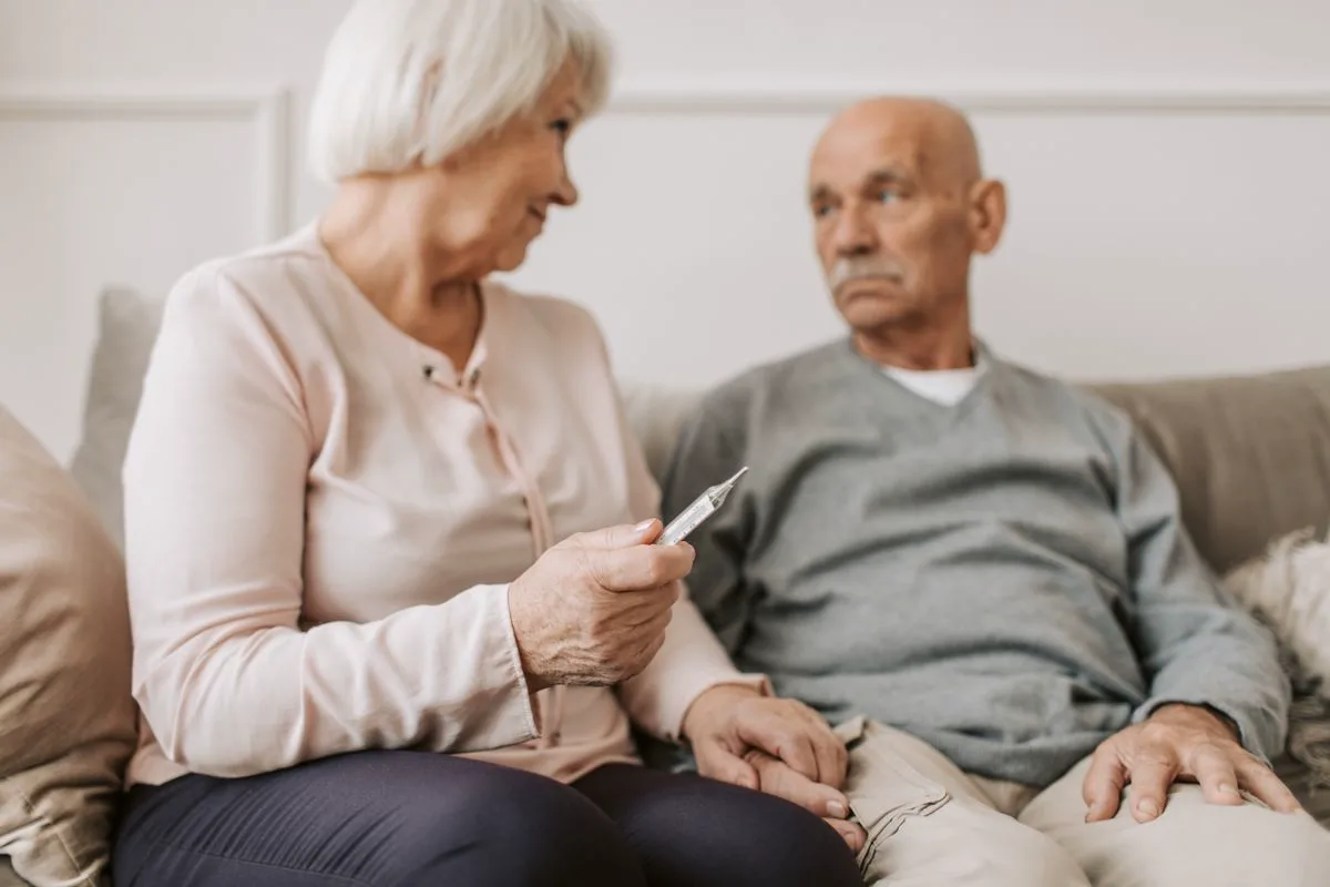 A Mary Angels caregiver with a senior at home